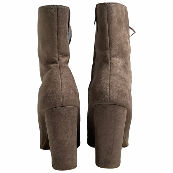 Carlos Santana Sandra Lace Up Chunky Heel Faux Suede Boots Size 10 - Picture 3 of 10